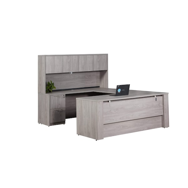 We'Re It Desk Set, 108 H, 108 W X Laminate, Gray UP400USF48FF148 - main
